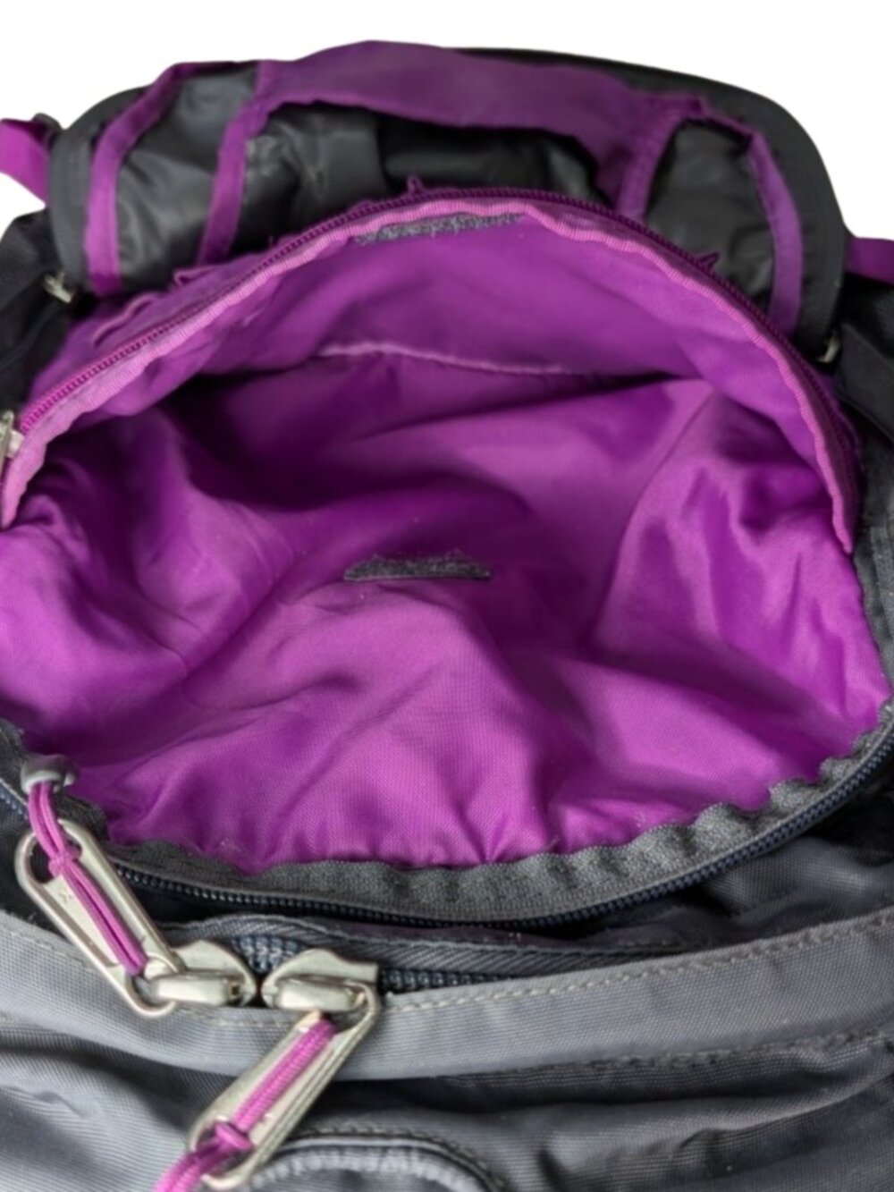 The North Face Womens Recon Backpack Grey Purple Laptop Sleeve Daypack 20" - Picture 9 of 13